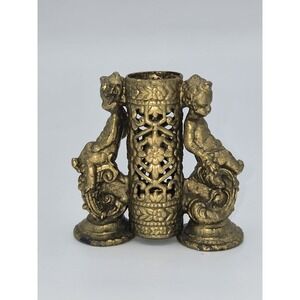 Hollywood Regency Vintage Brass Cherub‎ Lipstick Holder #350